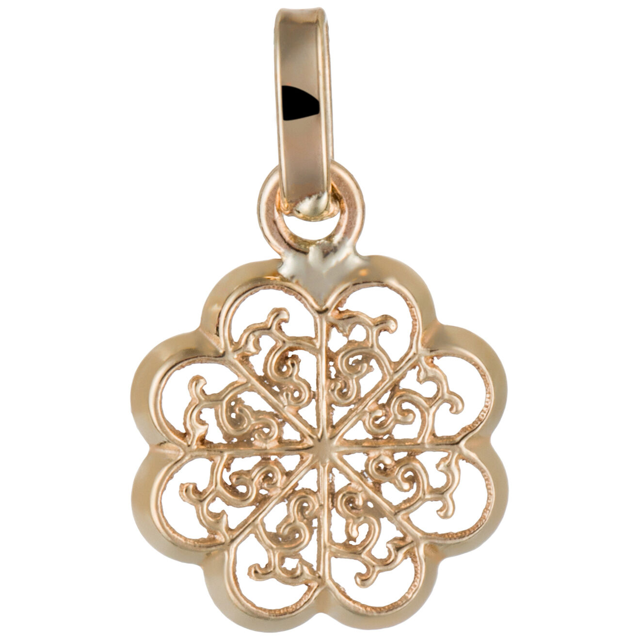 Instant d'Or Pendentif Médaillon Flora or jaune