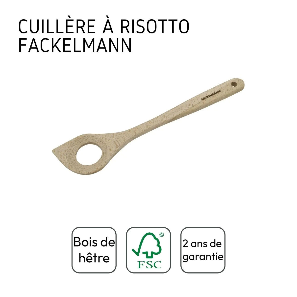 Cuillère de cuisine à risotto en bois FSC Eco Friendly Fackelmann