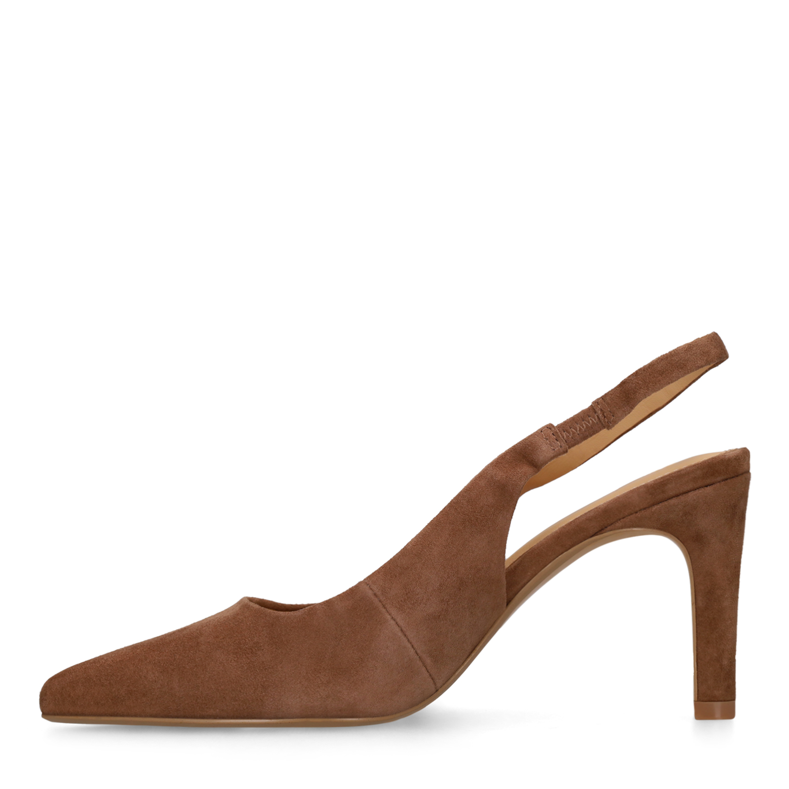 Bruine suède slingbacks