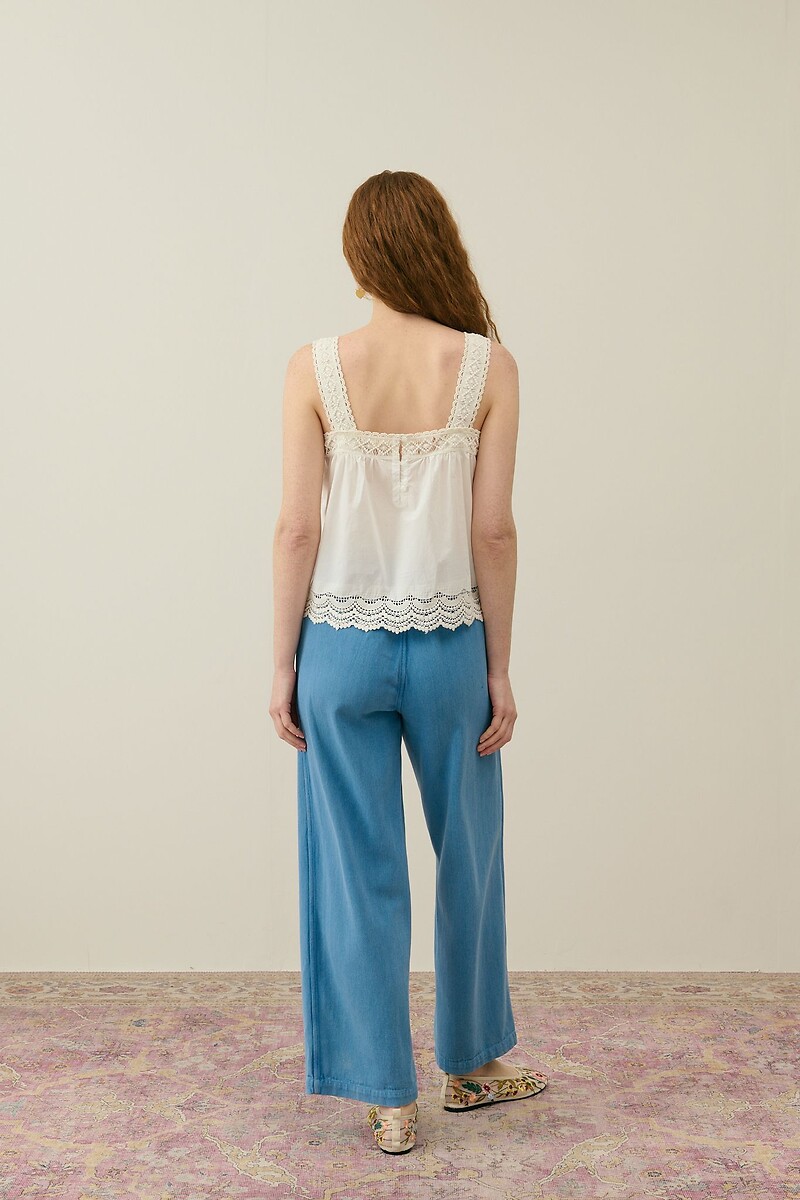 LOUISE MISHA<br>Calças retas de cintura alta, FLORETTE