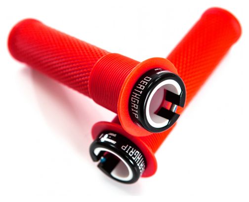 Paire de Grips DMR DeathGrip Avec Flanges Rouge
