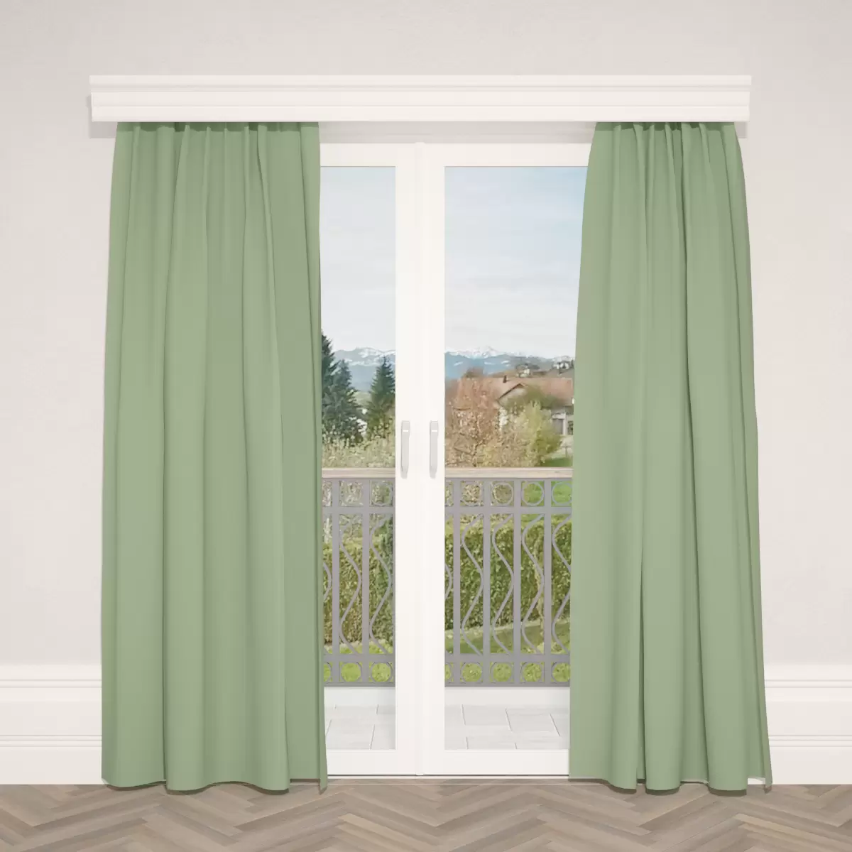 Verdunkelungsvorhang Satin grün