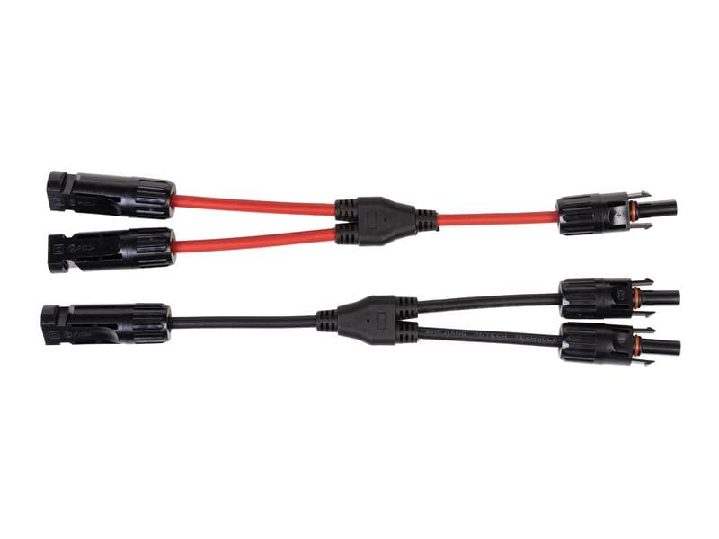 FURBER.power Y-Verteiler FC4 1 auf 2, Set Splitter-Set mit zwei Y-förmigen Kabeln (MC4-kompatibel)