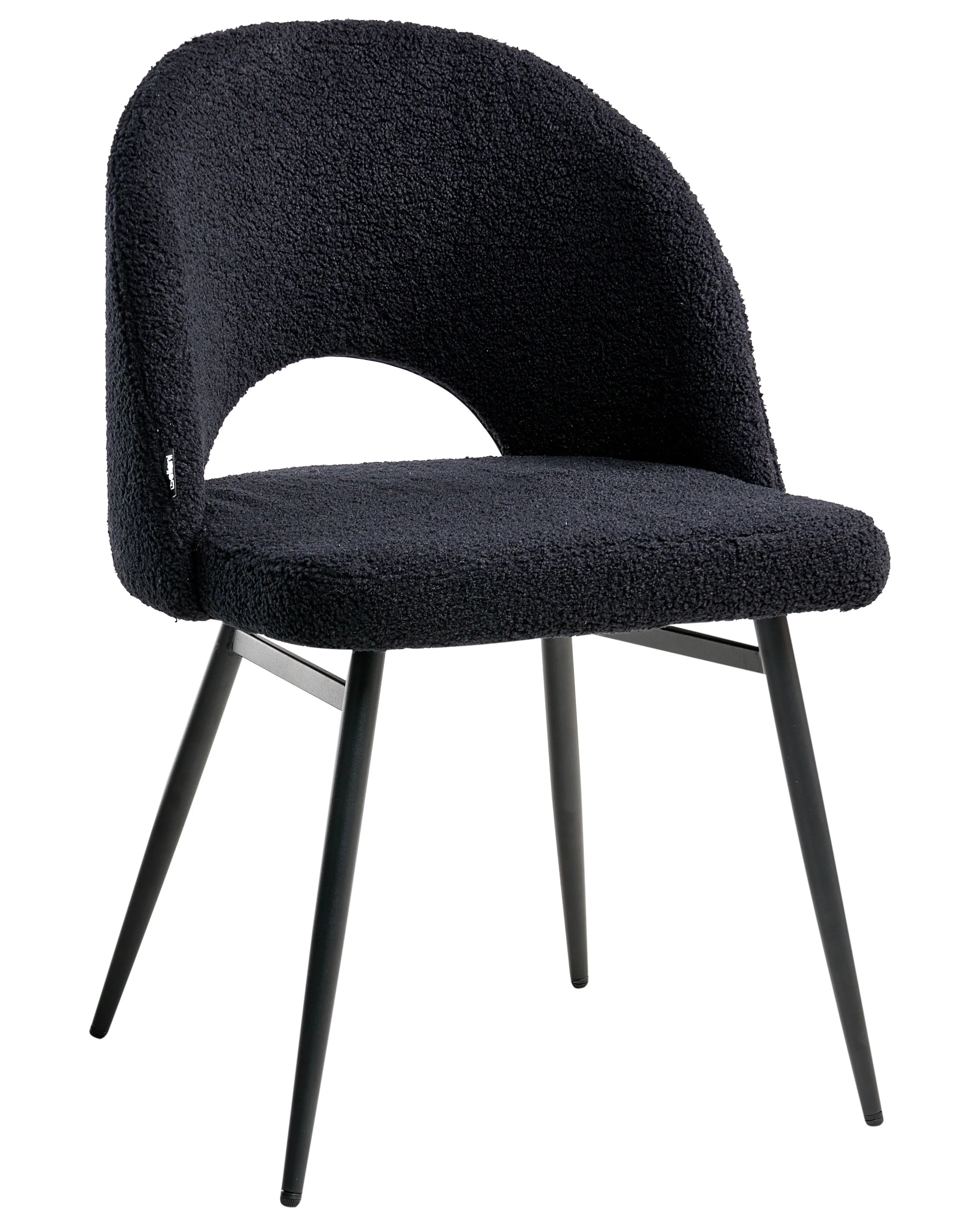 Set van 2 eetkamerstoelen ONAGA Bouclé Zwart