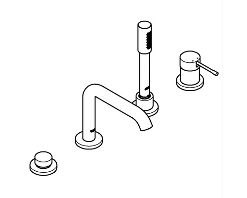 GROHE ESSENCE Cool Sunrise geborstelde badrandmengkraan 19578GN1