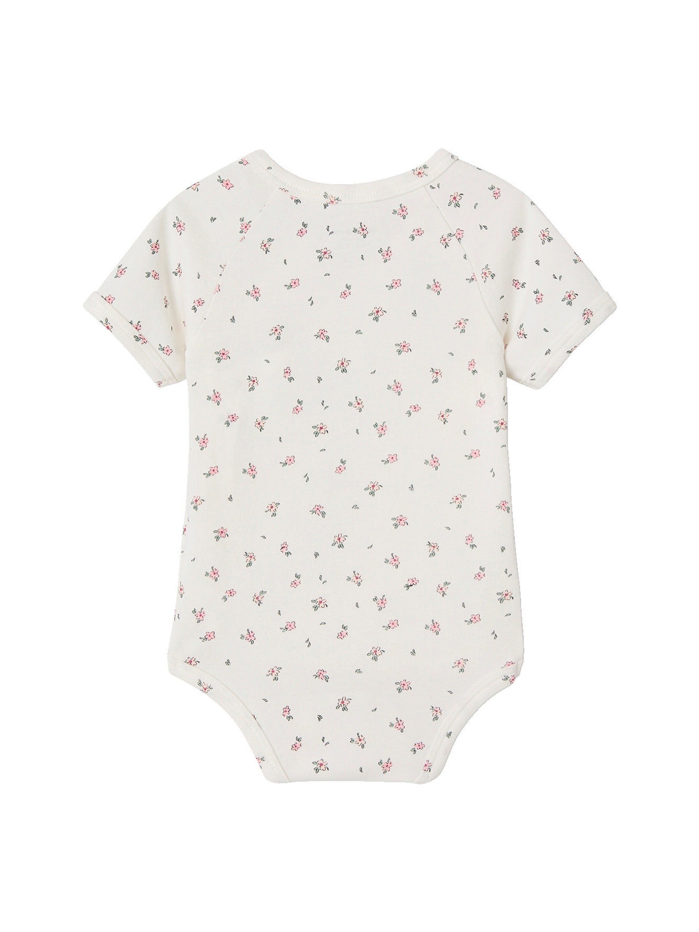 Vertbaudet Bio-Kollektion: Mitwachsender Baby Wickelbody wollweiß