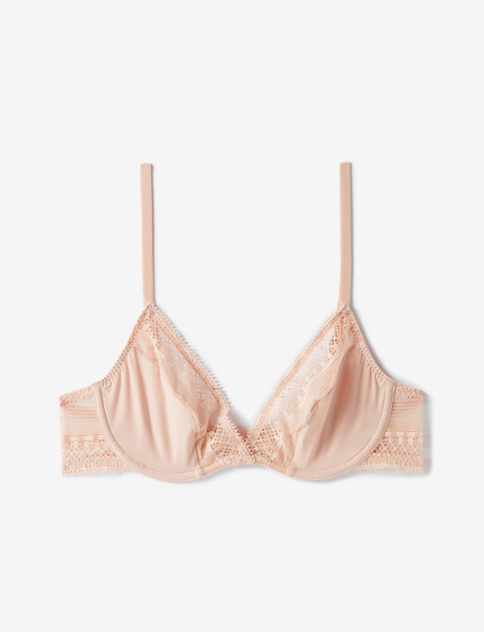 Soutien-gorge triangle avec armatures - beige poudre