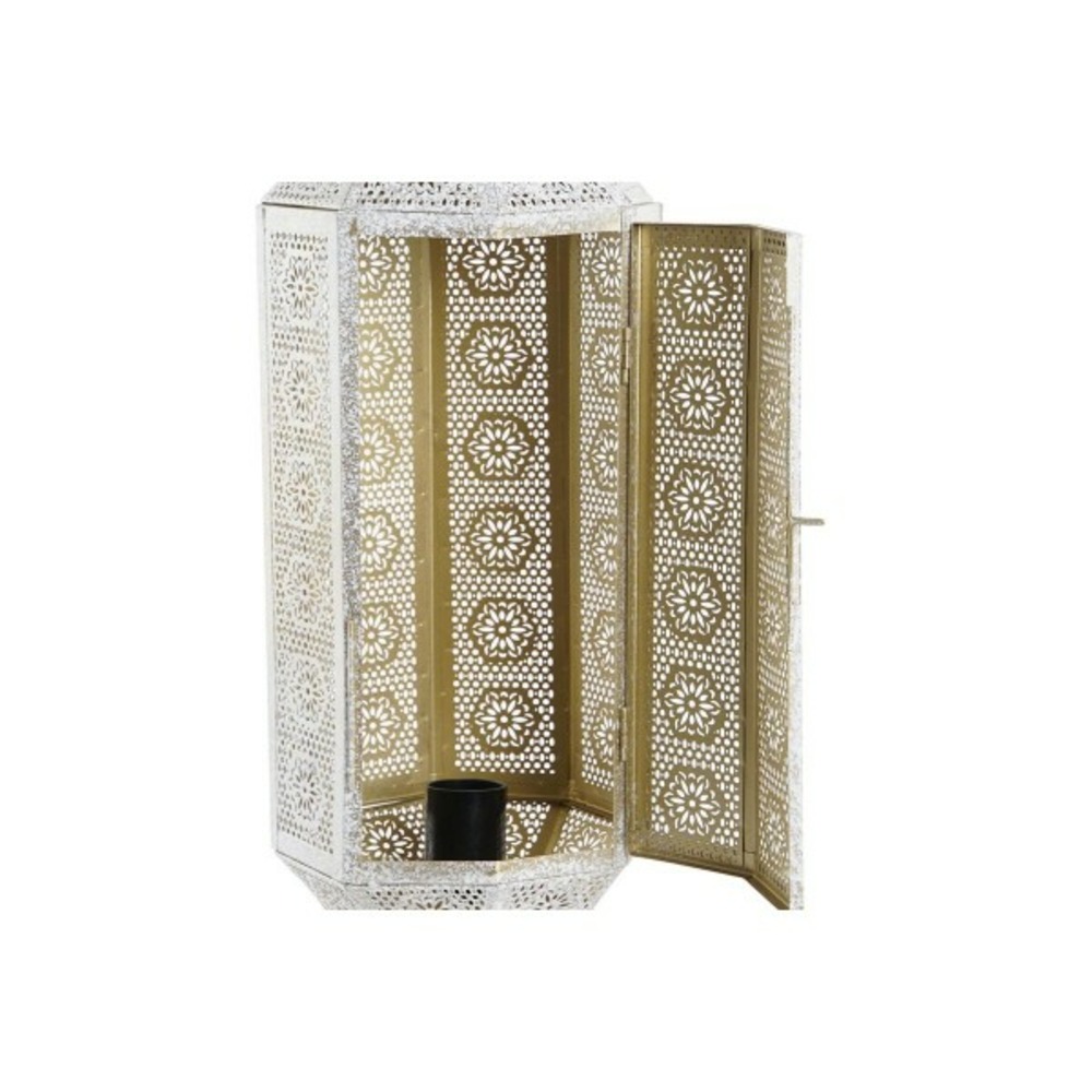 Lampe de bureau doré métal blanc 220 v 50 w arabe (17 x 17 x 54 cm)
