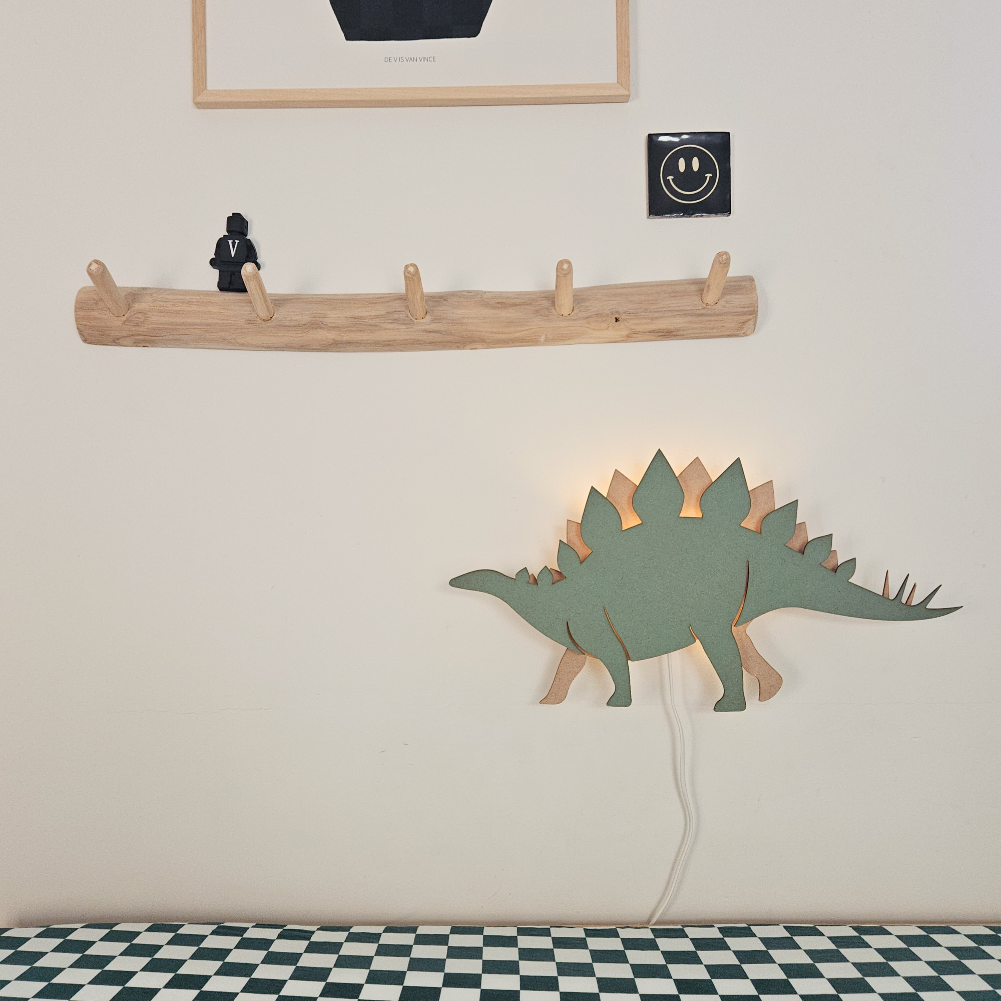van Tjalle en Jasper - Wandlamp Stegosaurus