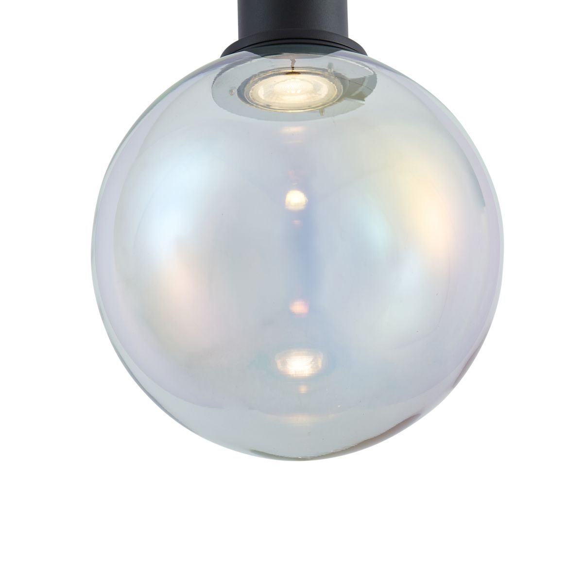 Design hanglamp zwart met regenboog glas 20cm - Mallon