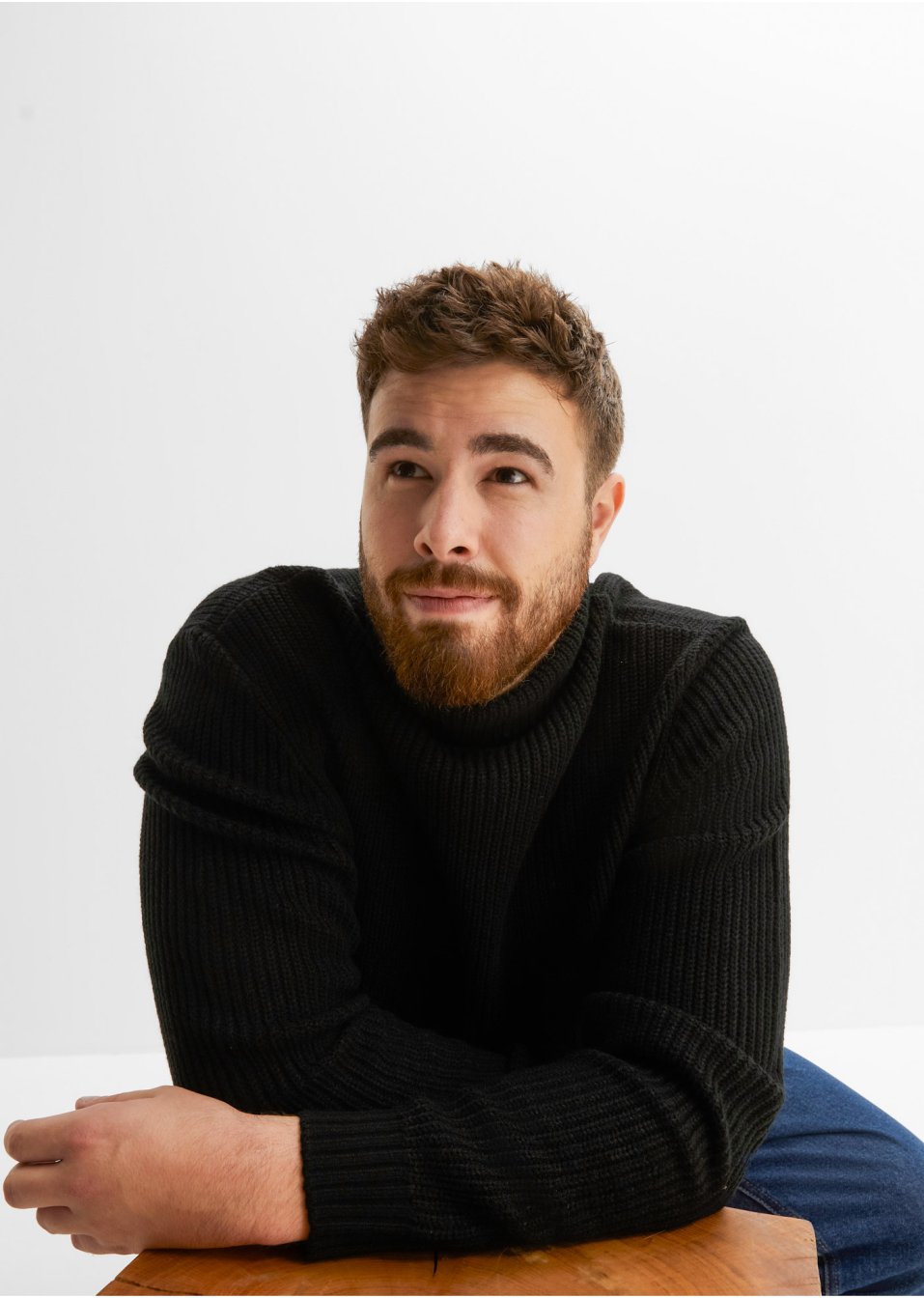 Pull col roulé