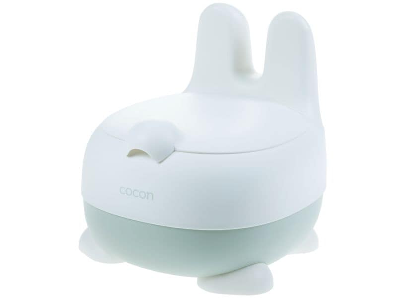 COCON Töpfchen Hase, Grün Kindertopf mit Spritzschutz