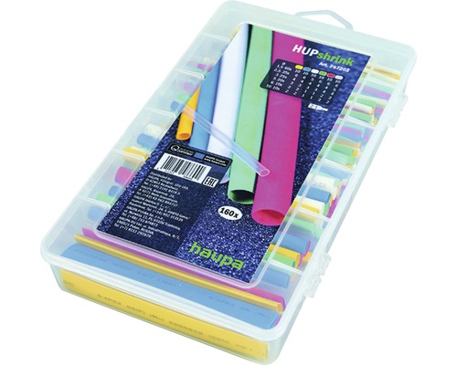 Haupa 267202 Krimpkousset, 160 stuks, diverse kleuren, dunwandig, zonder lijm