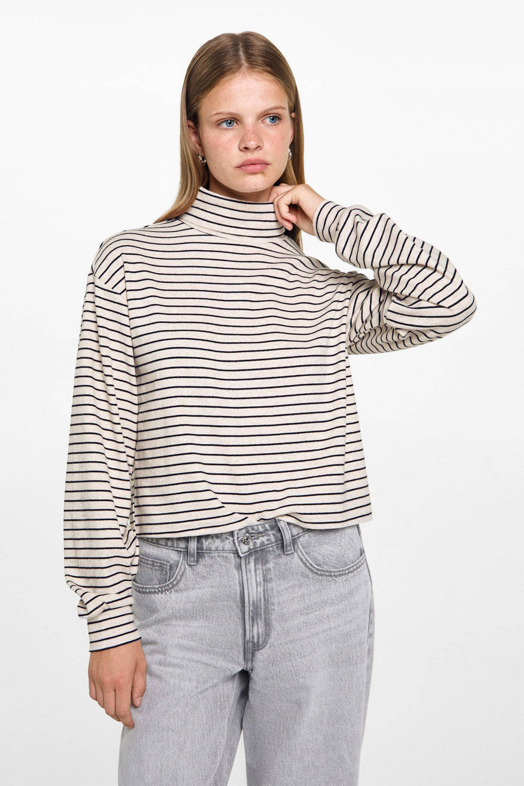 MANGO TEEN gebreide trui beige