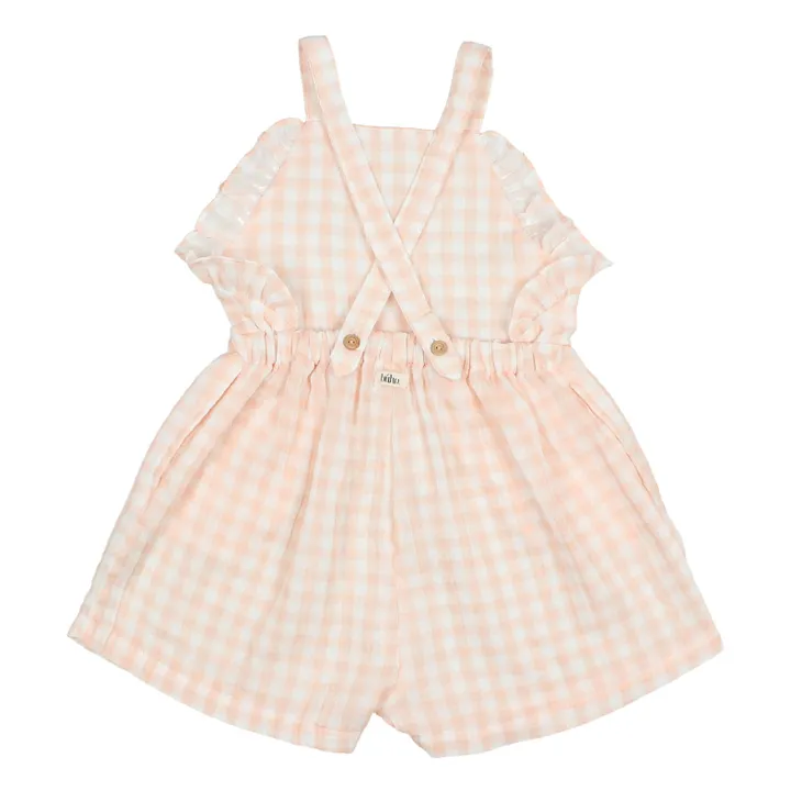Búho Combishort Vichy Mousseline | Saumon