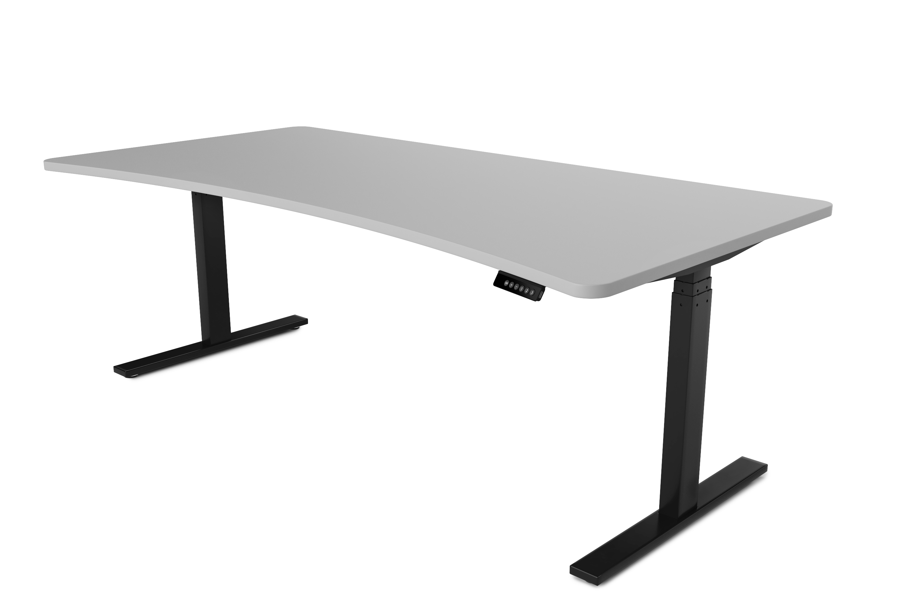 Stehpult elektrisch PREMIUM grau/schwarz 200 x 92 cm