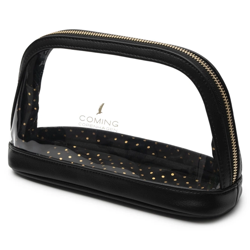 Coming Copenhagen Clara Clear Cosmetic Bag - Onyx Black/Transparent