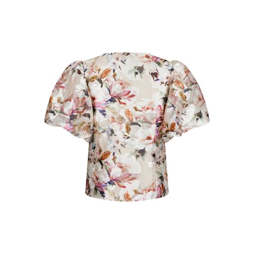 Neo Noir Camia Brocade Print Bluse, Creme, 36