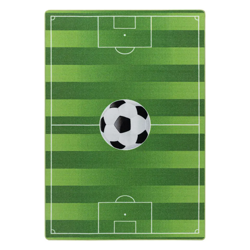 Play Voetbal Speeltapijt - 140x200 cm - Groen - Vloerkleed Kinderkamer