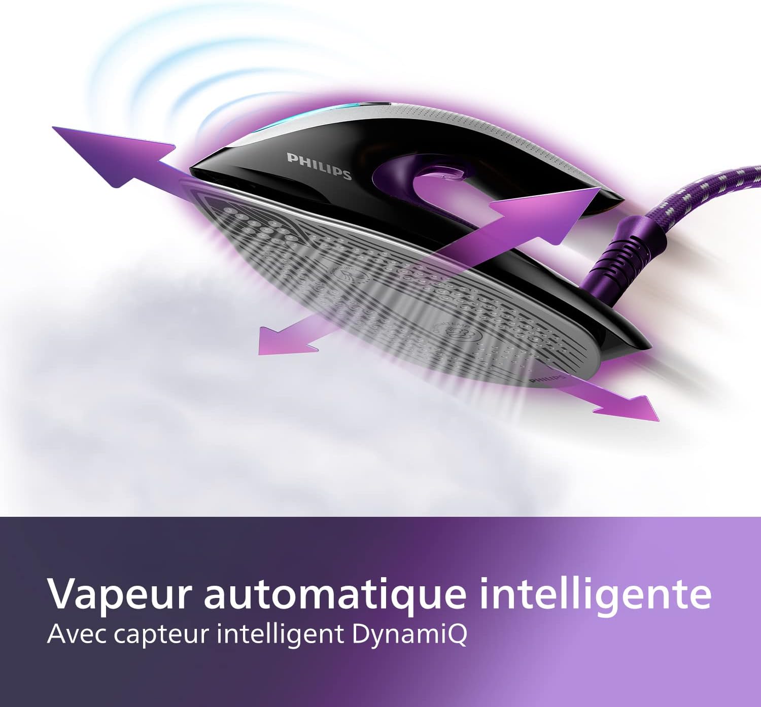 Philips Centrale Vapeur PerfectCare Elite Plus - Réglage température automatique, Pression de 8 Bars, Effet Pressing de 600 g, Semelle T-ionicGlide, Réservoir Amovible de 1,8L (GC9682/80)
