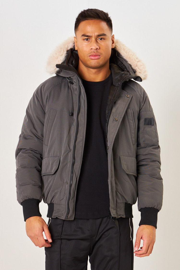 Parka courte grise