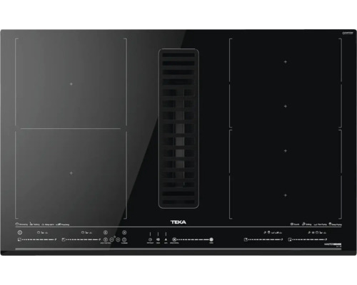 Inductiekookplaat met geïntegreerde afzuigkap, 800 x 510 mm, 4 inductiekookzones