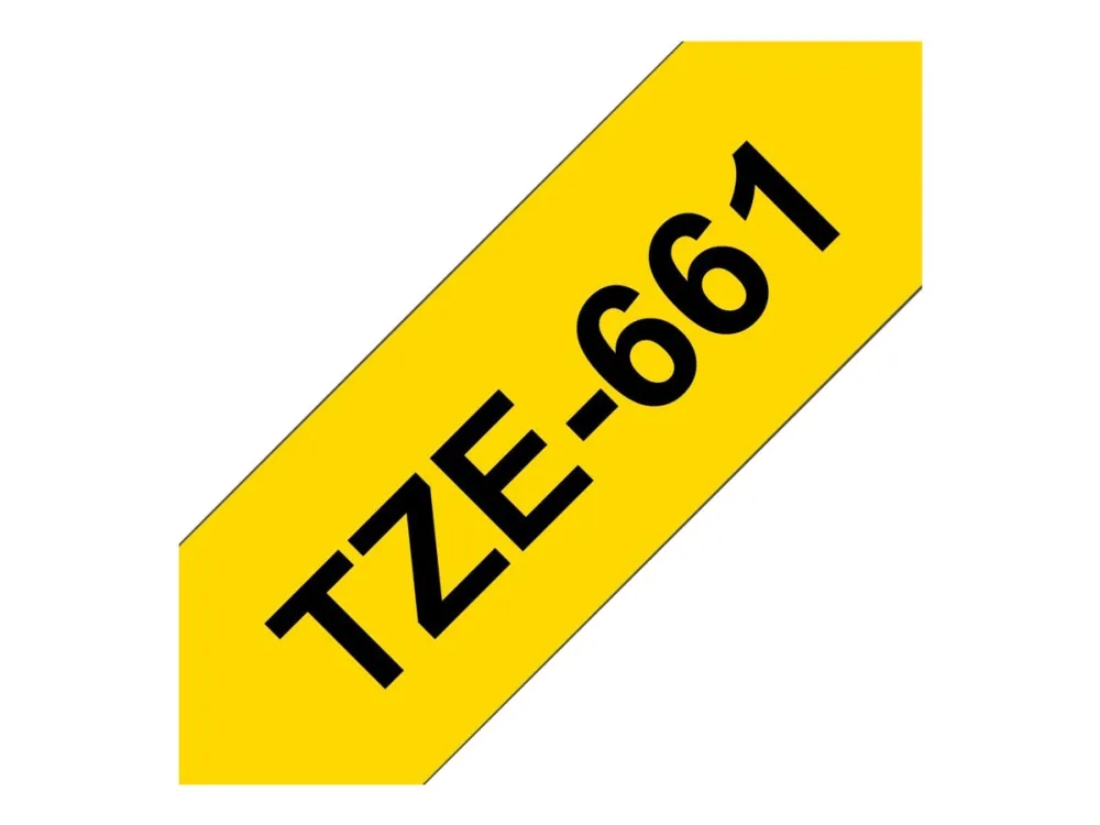 Brother TZe-661 - sort på gul 36mm x 8m