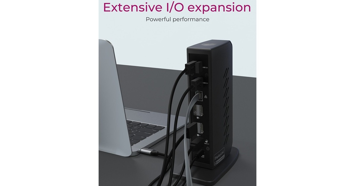 ICY BOXIB-DK2252AC dockingstation  (Zwart, USB-A, HDMI, DisplayPort)