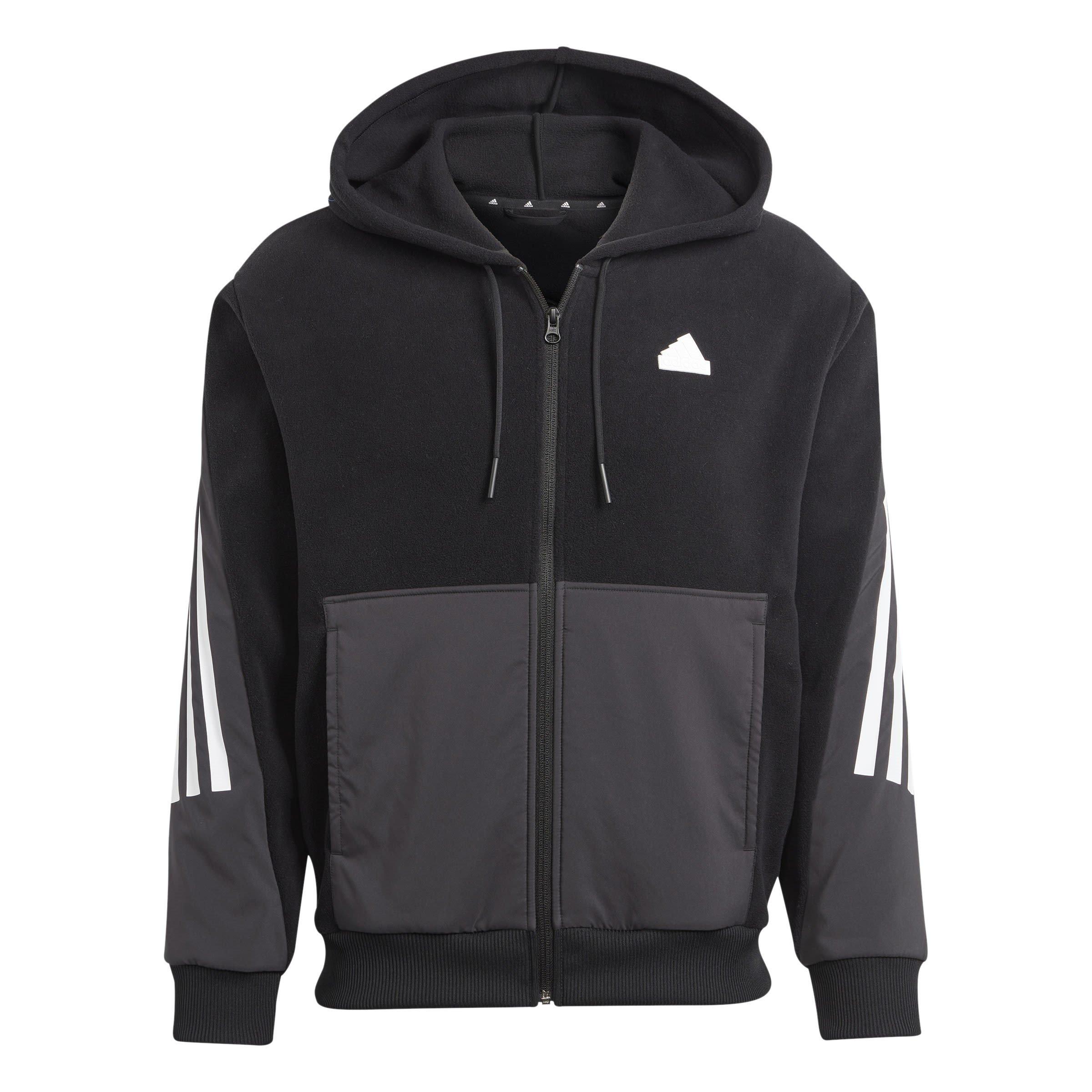 adidas Future Icons 3 Stripes Full Zip Hoodie Mens