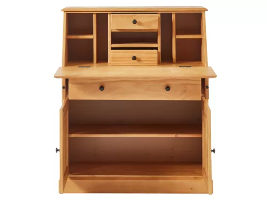 Secrétaire en pin et MDF - Coloris : Naturel clair - CLEORE
