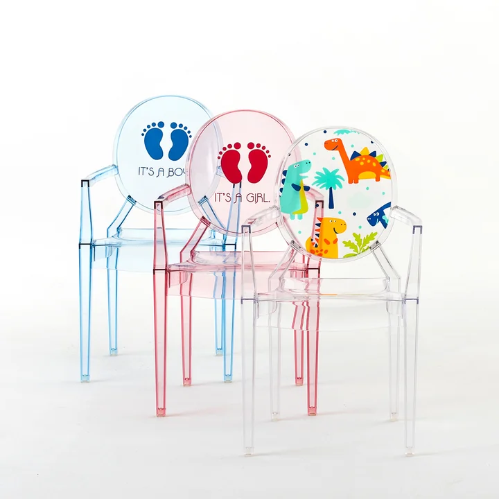 Kartell - Lou Lou Ghost Kinderstuhl, transparent / sketch
