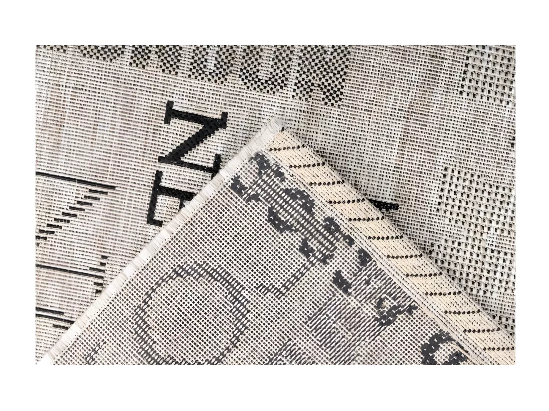 Tapis 110x60cm, design F115A coloris argent - Confort et élégance pour votre intérieur