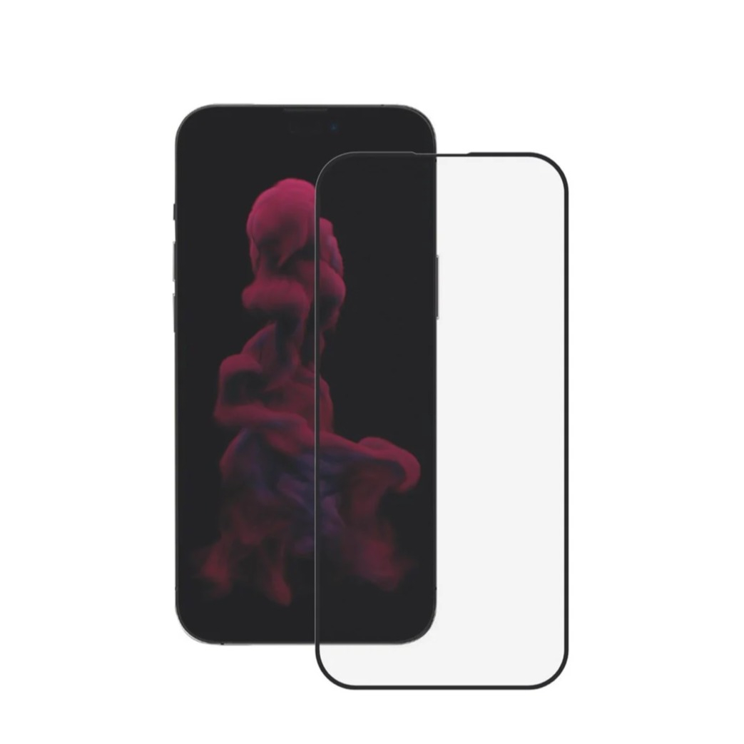 iPhone 14 Pro Full-Screen Vollbild Panzer Glas mit Rahmen   Montagerahmen (63458)