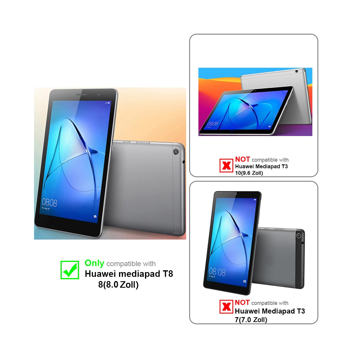 Huawei MediaPad T3 8 (8.0 tomme) 3x Skjermbeskytter