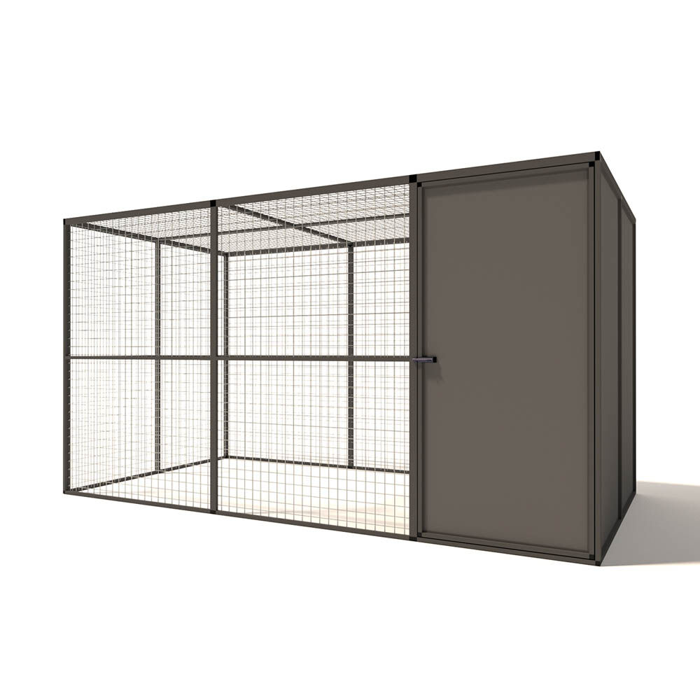 Glorenza - Kattenren met sluis - Antraciet - 178x176x328 cm