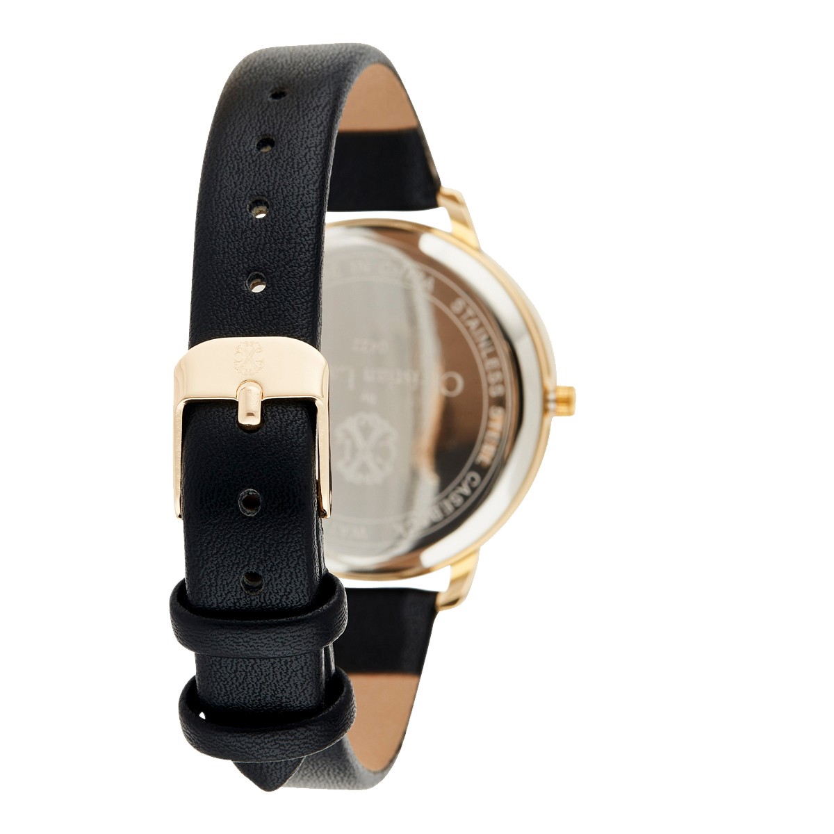 Montre à quartz - Alliage & laiton - Noir & doré