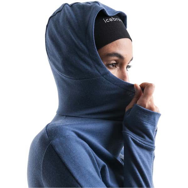 Veste polaire randonnée ICEBREAKER W MERINO 260 QUANTUM IV LS ZIP HOODIE DAWN