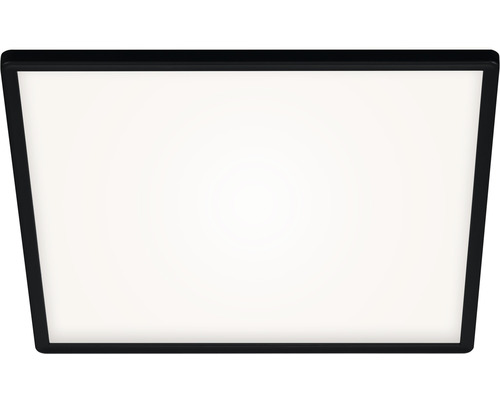 LED plafondlamp 22W 3000 lm 4000K 42x42 cm Slim zwart + achtergrondverlichting