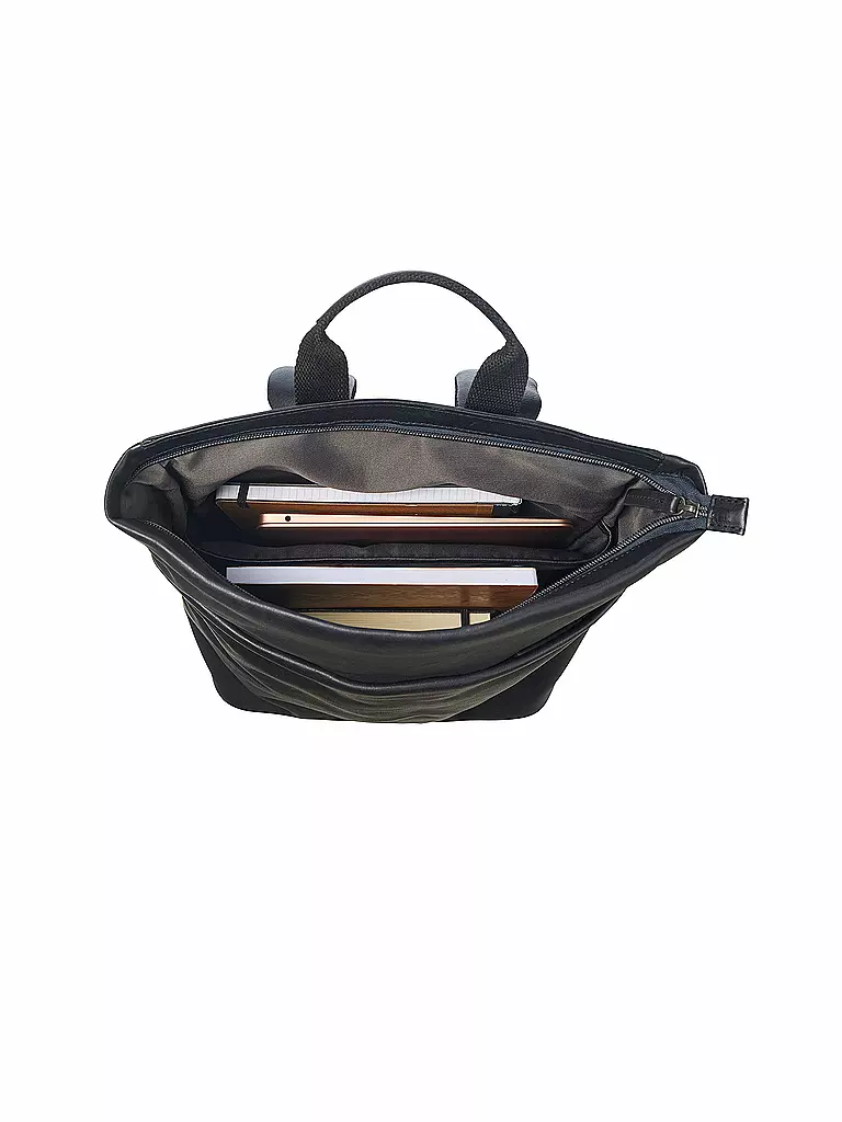 LEONHARD HEYDEN Leder Rucksack Hamburg schwarz