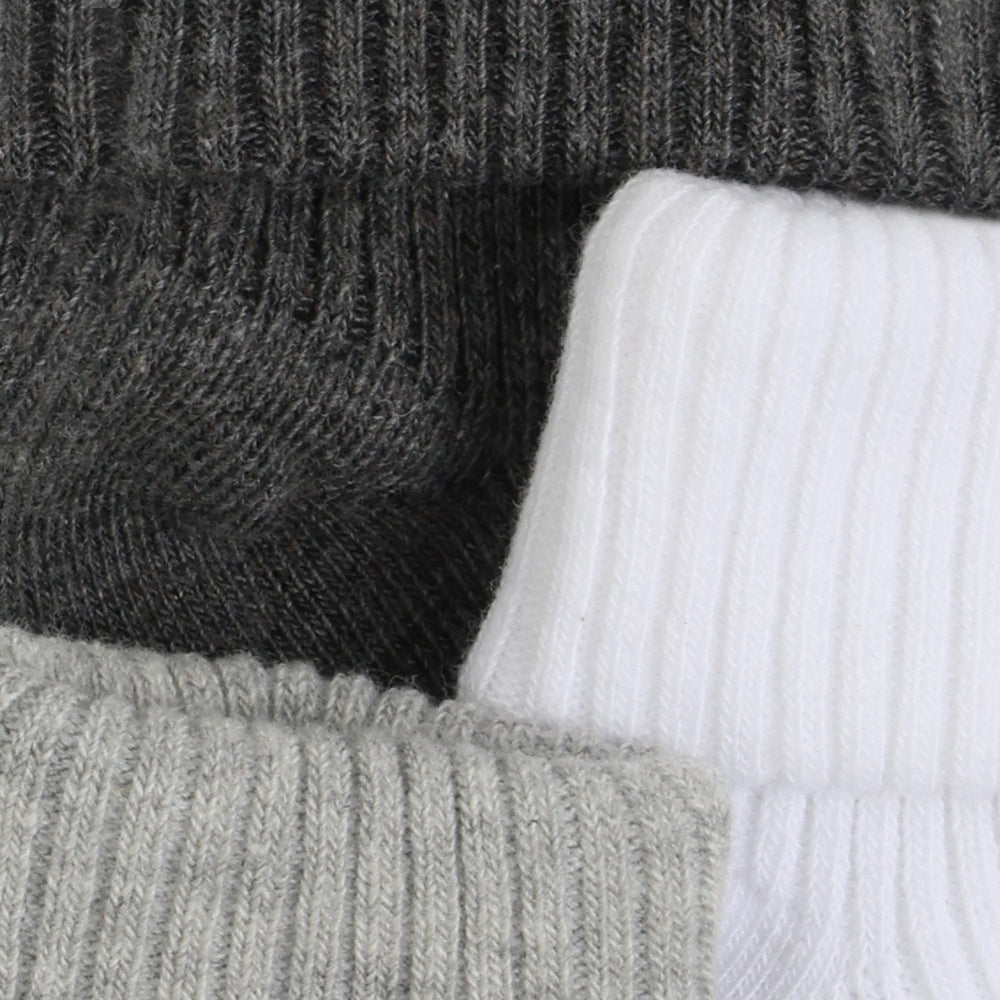 Køb Minymo Light Grey Melange Baby 2X2 Rib Strømpe 3-Pak