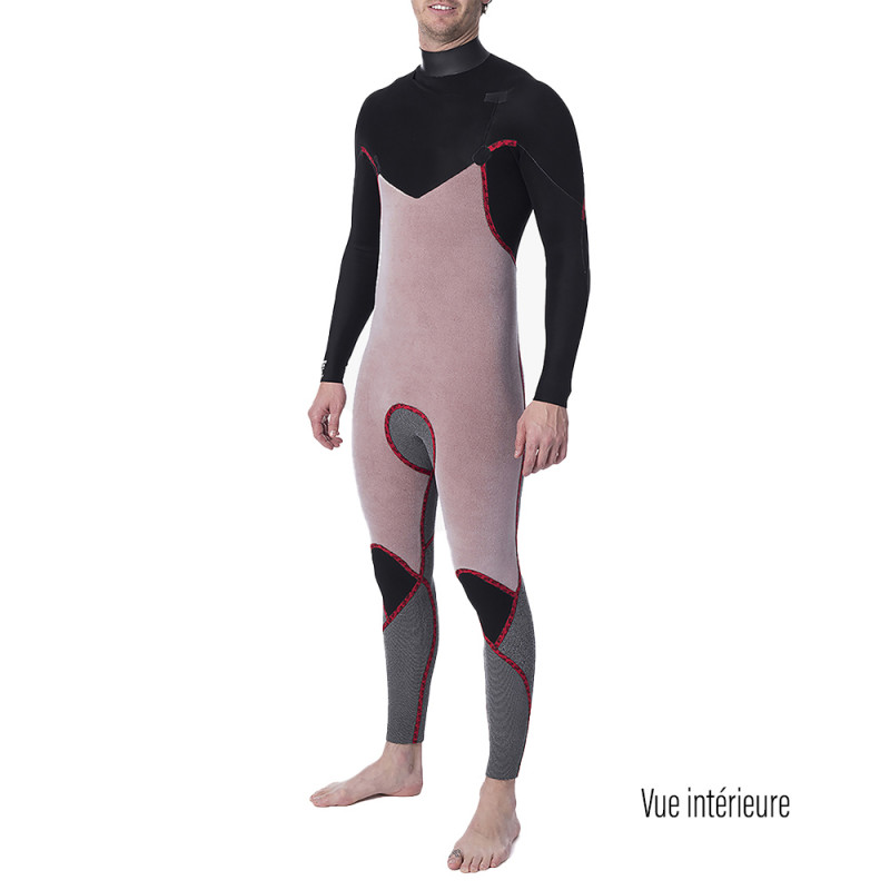 COMBINAISON RIP CURL DAWN PATROL FRONT ZIP 3/2 NOIR