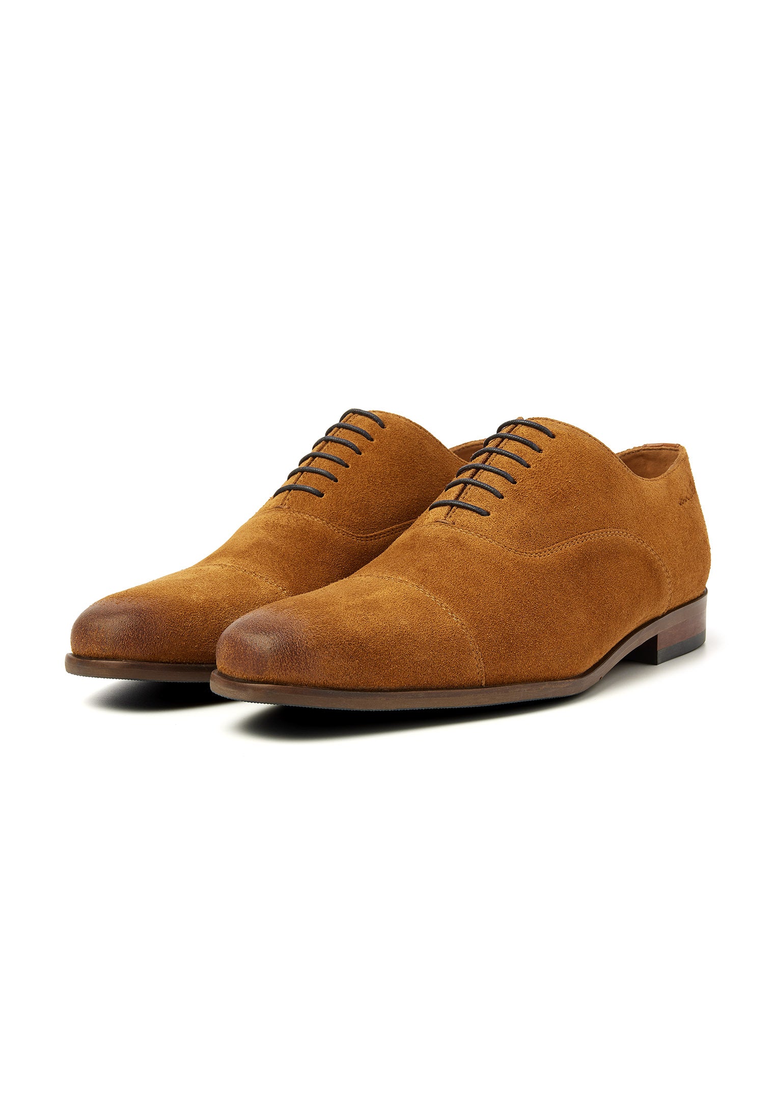 Cognac suède Egeus veterschoen