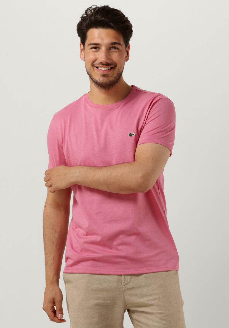LACOSTE roze lacoste t-shirt 1ht1 men's tee-shirt 1121