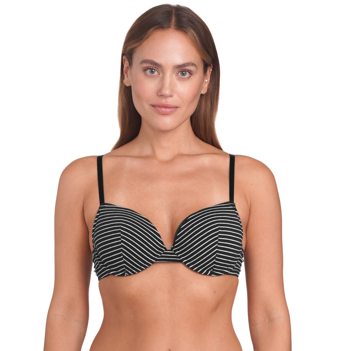 Gina Benotti 2 Damen Bügel-BHs mit wattierten Cups schwarz