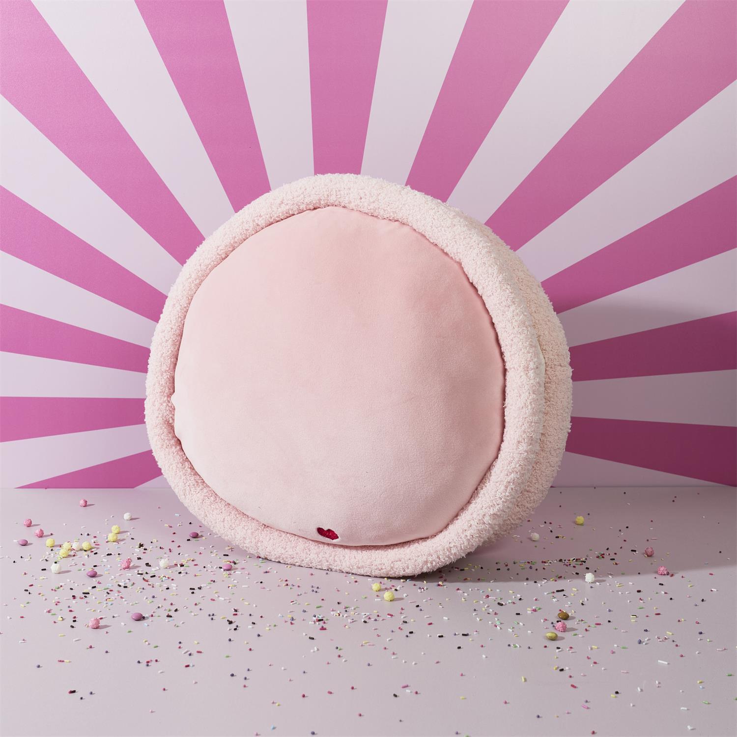 PELUCHE MACARON ROSE D.36CM KAWAII