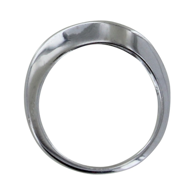 Bague Argent Vague et Trois Strass