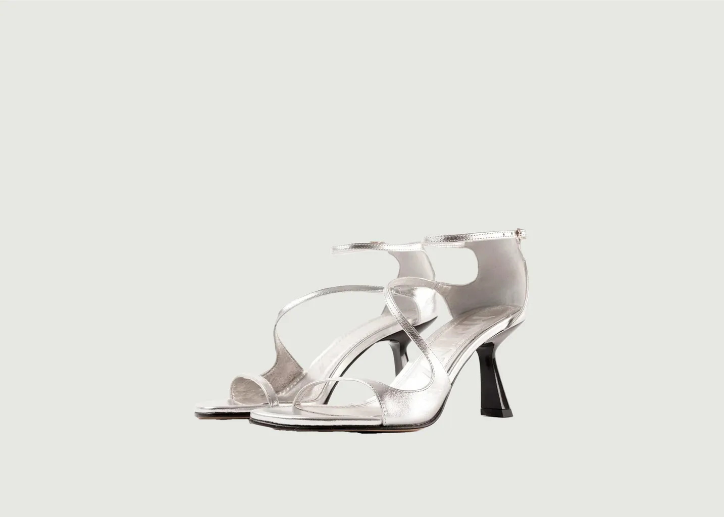 Sandales à talons en cuir métallisé Dakota Souliers Martinez