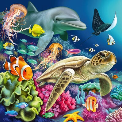 Ravensburger Puslespill Under Water 3x49 Brikker