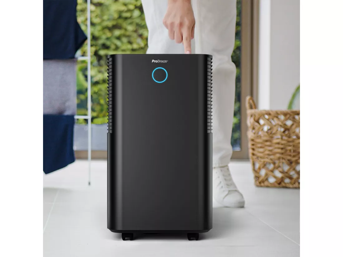 Pro Breeze Déshumidificateur silencieux 12ljour omnidry avec mode linge et contrôle via application intelligente pour pièces jusqu'à 20 m²