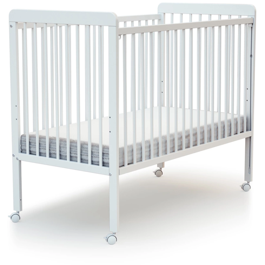 AT4 Babybett ESSENTIAL mit Schiebegitter 60 x 120 cm weiß